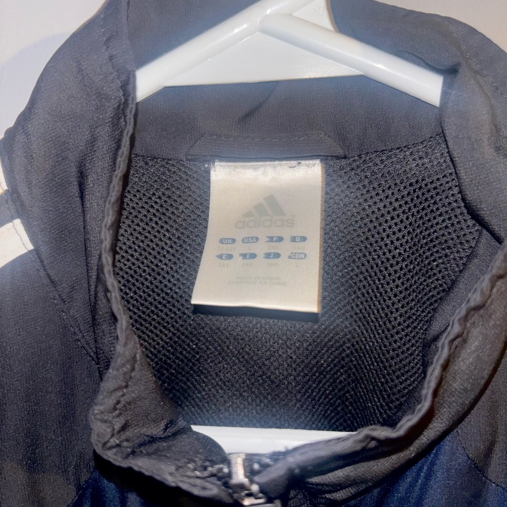 Adidas Men's Black and Navy Windbreaker - LIMITED TIME - Picture 3 of 3